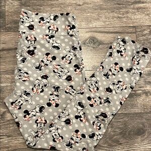 LuLaRoe Gray and Black Character Print Leggings